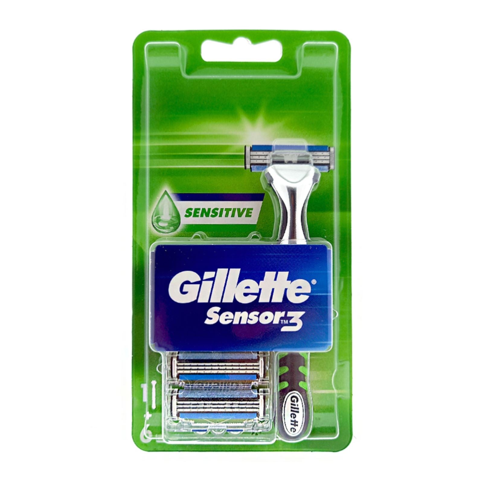 Gillette Sensor Excel 10 Blades + Shaver with 3 Replacement Blades