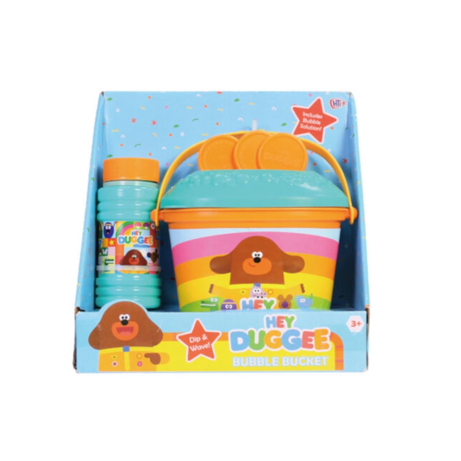 HTI Hey Duggee Bubble Bucket 3 Bubble Wands Dip & Wave Clearance Center