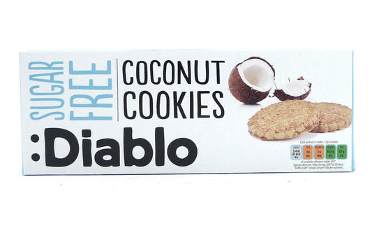 Diablo Sugar Free Coconut Cookies 150g (Box of 12)