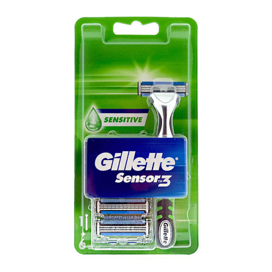 Gillette Sensor 3 Sensitive Razor With 6 Replacement Blades