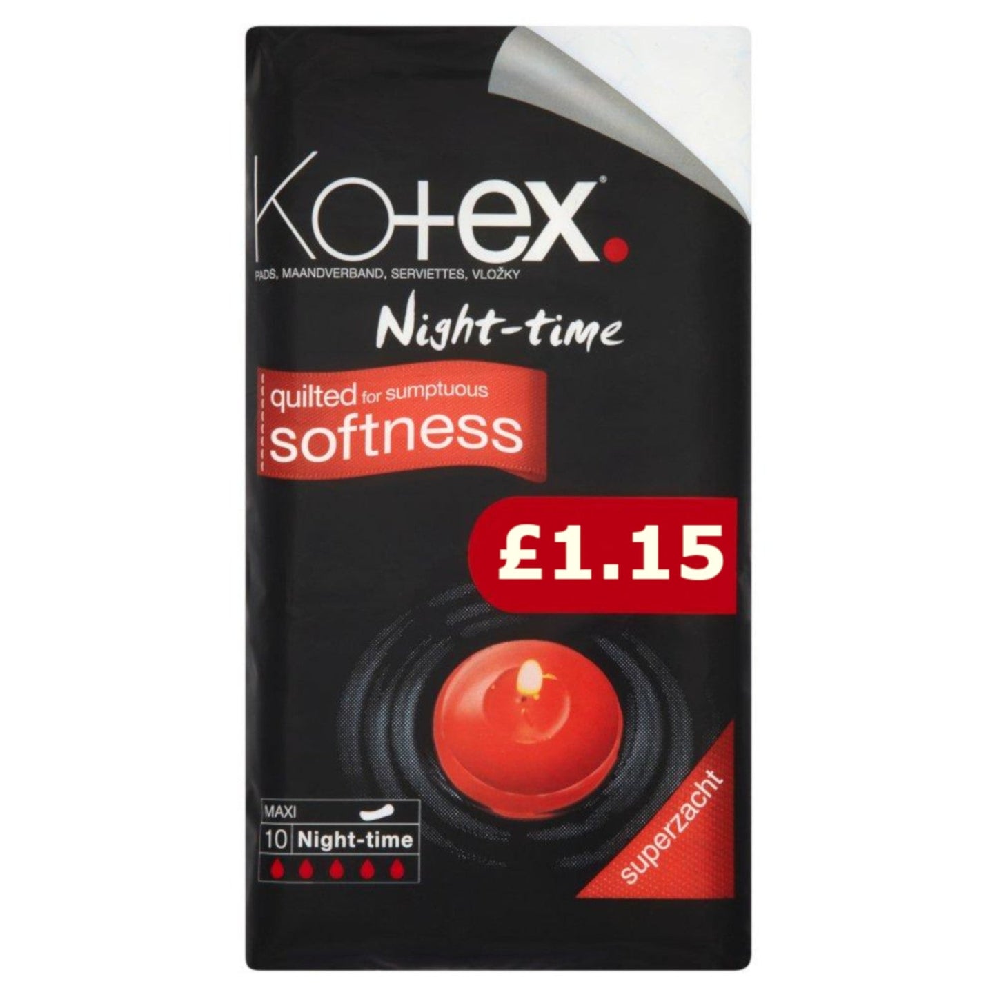 Kotex Maxi Nightime 10'S (Box of 12)