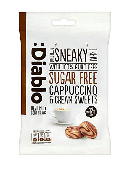 Diablo Sugar Free Cappuccino & Cream Sweets 75g (Box of 16)