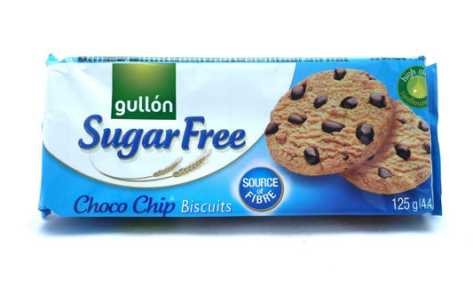 Gullon Sugar Free Choc Chip Cookies Biscuits 125g (Box of 12)