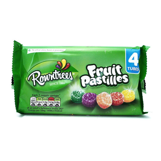 Rowntrees Fruit Pastilles Tube 171g (20 Packs of 4, Total 80)