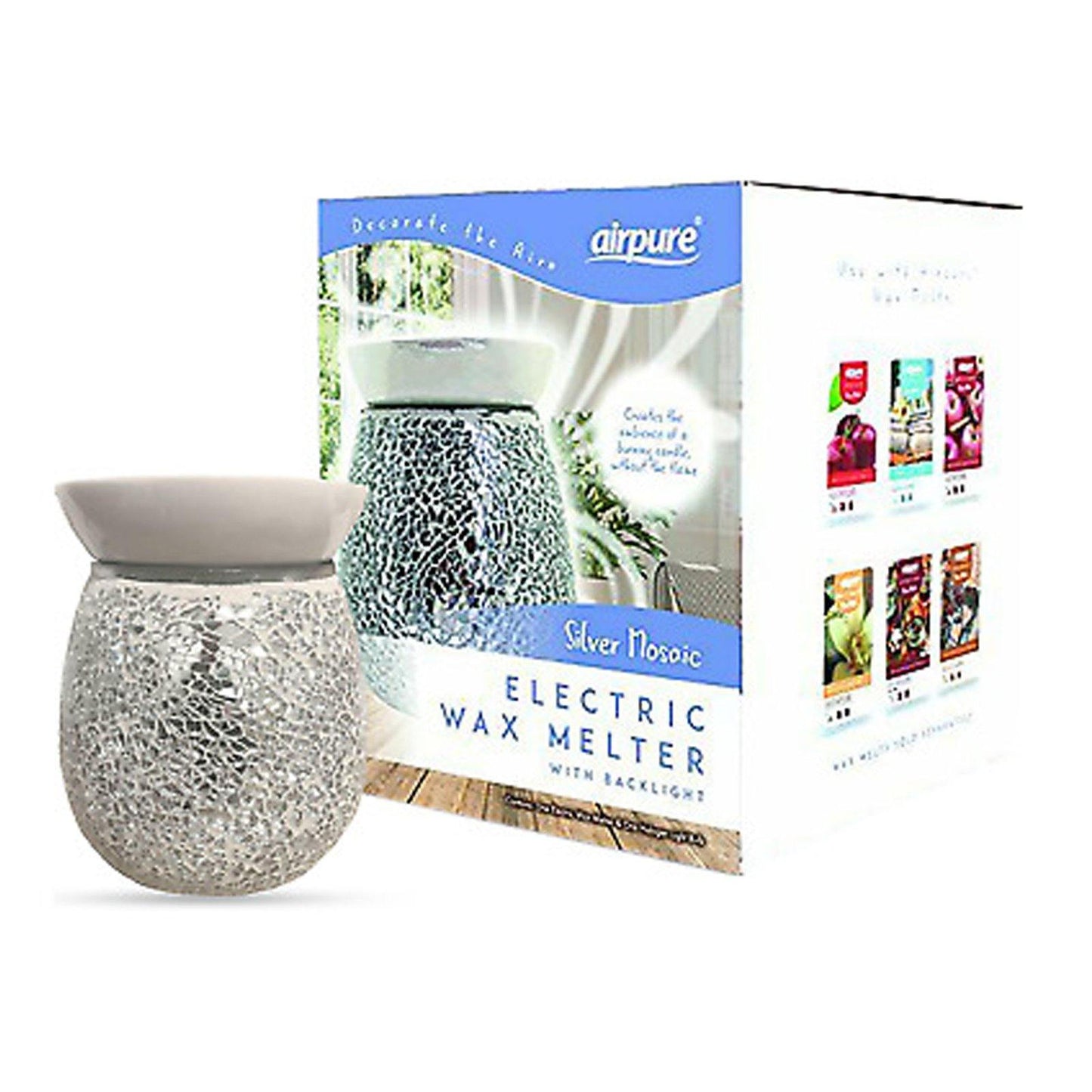 Airpure Silver Mosaic Electric Wax Melter with Backlight