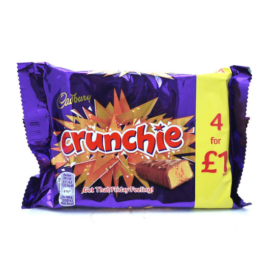 Cadbury Crunchie 104g (10 Packs of 4, Total 40)