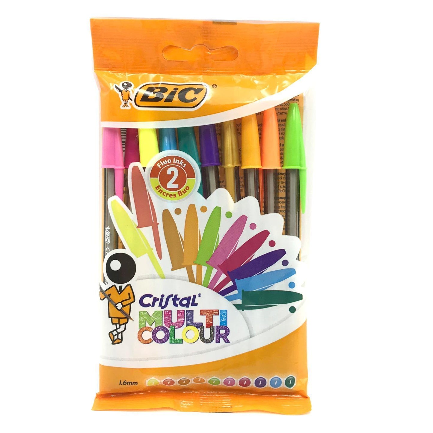 Bic Cristal Multicolour Ballpoint Pen 10 Pack