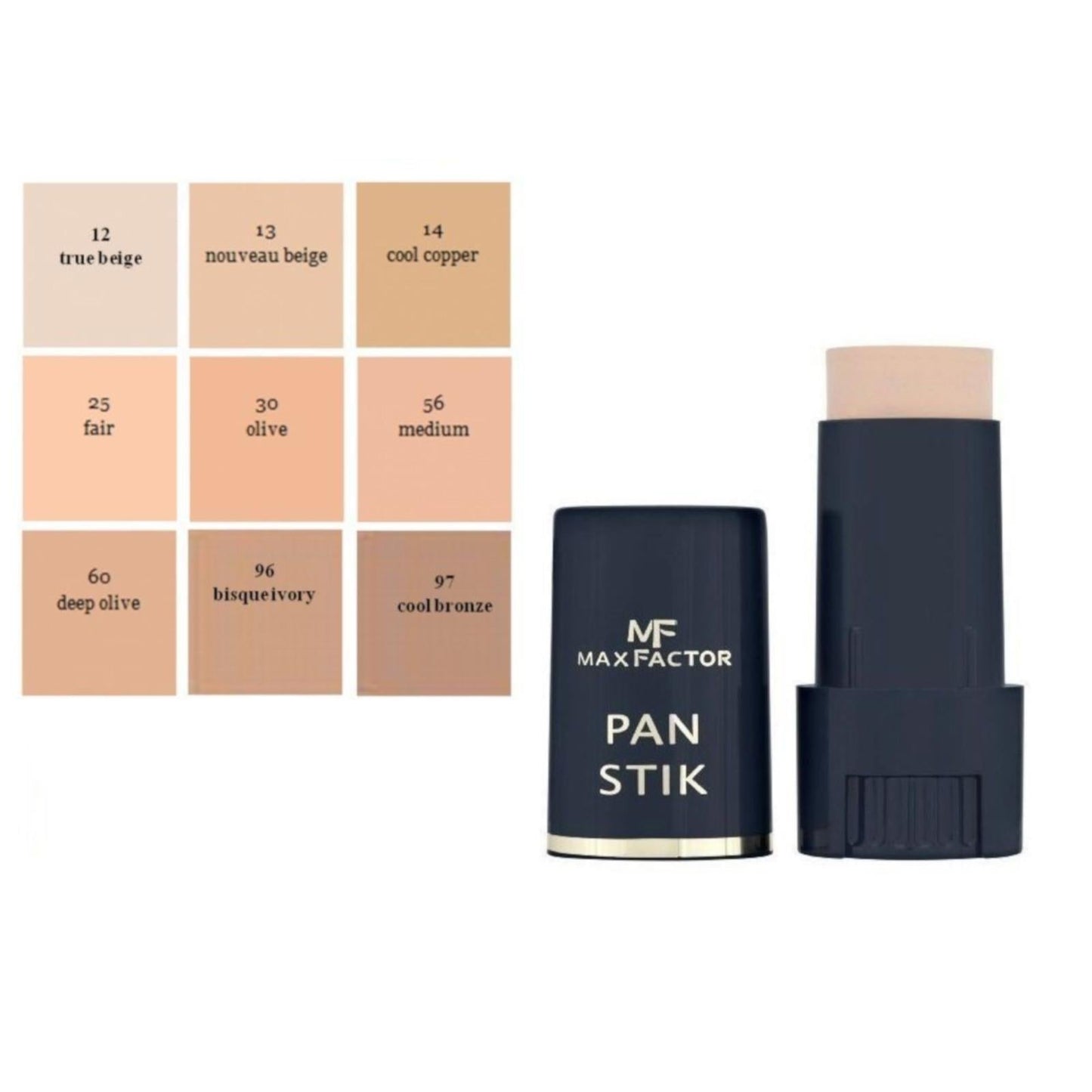 Max Factor Pan Stik Full Coverage Foundation #25 Fair 9g