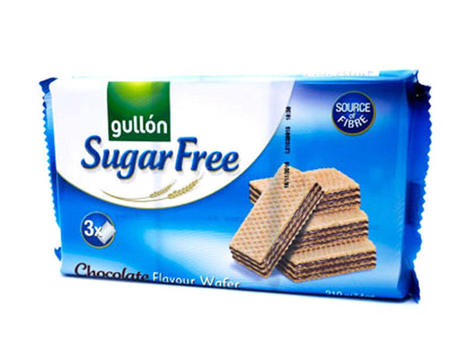 Gullon Sugar Free Chocolate Wafers 210g (Box of 12)