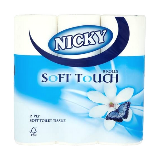 Nicky Soft Touch Toilet Roll - 9 Rolls