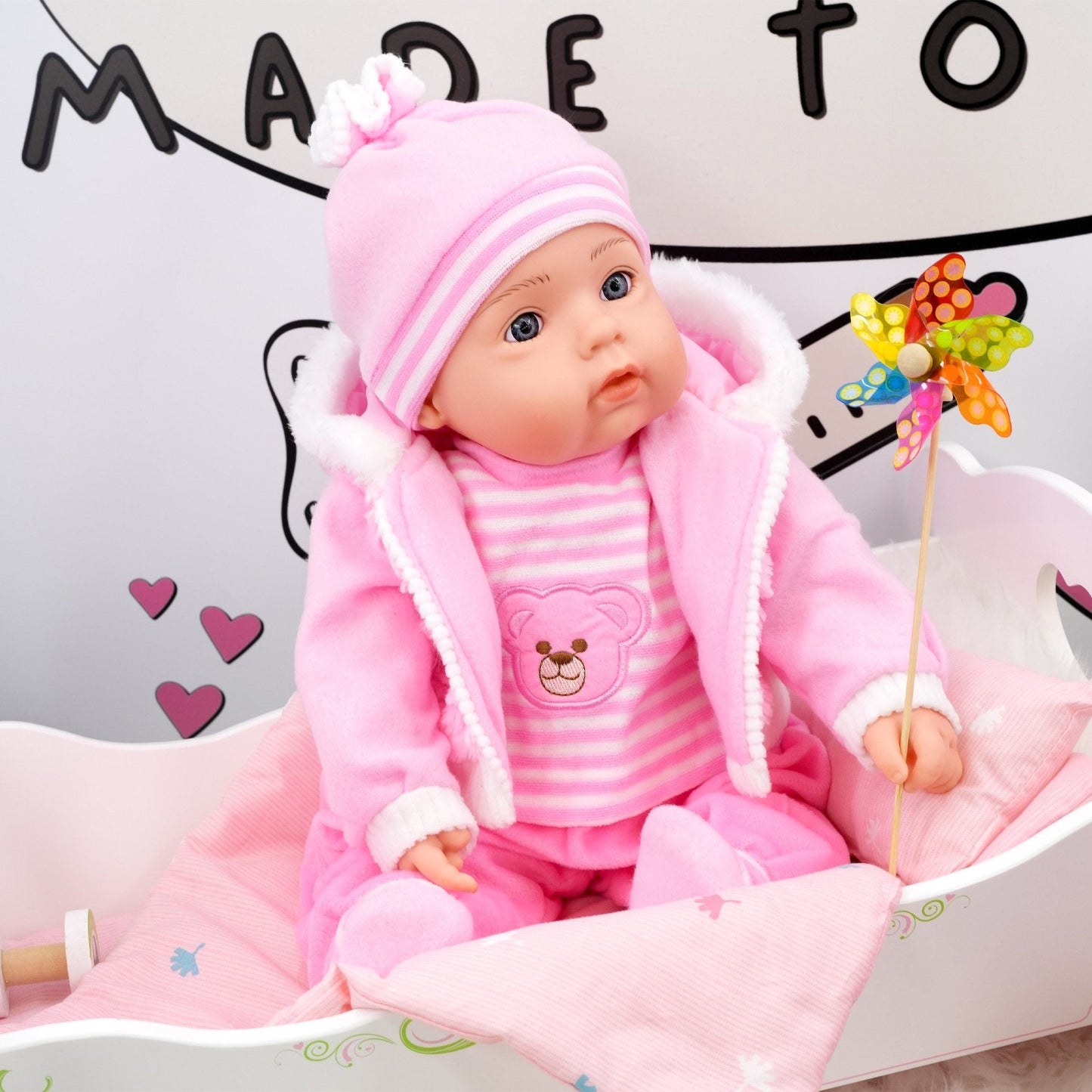 Baby Pink Bibi Baby Doll Toy With Dummy & Sounds