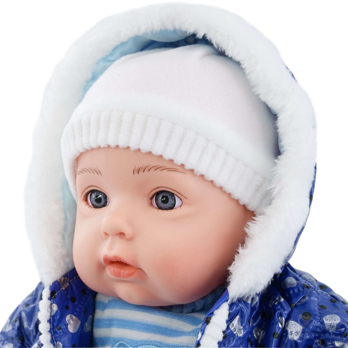 Blue Bibi Baby Doll Toy With Dummy & Sounds