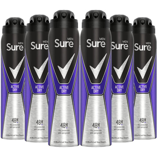 Sure Men Motionsense Active Dry  Anti-perspirant 48h 250ml (Box of 6)